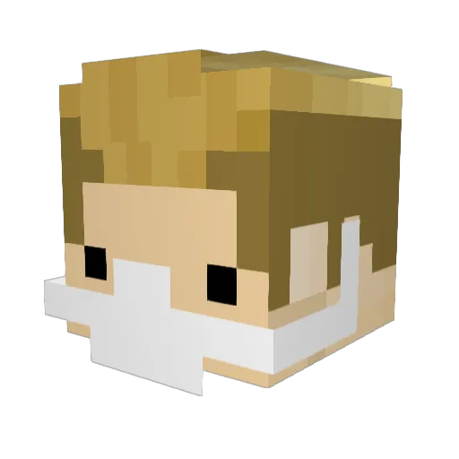 ItzTobey Minecraft avatar head, 3D render