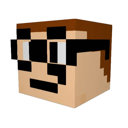 ItzTryhqrd Minecraft avatar head, 3D render