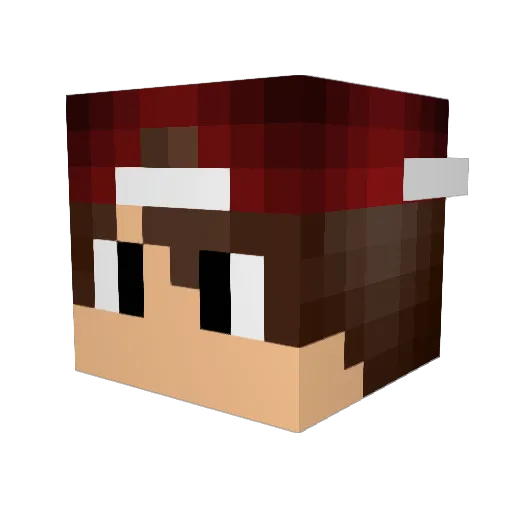 ItzTuby Minecraft avatar head, 3D render