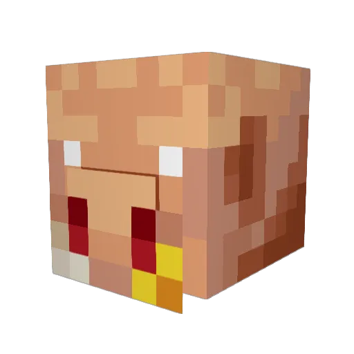 ItzTubz Minecraft avatar head, 3D render