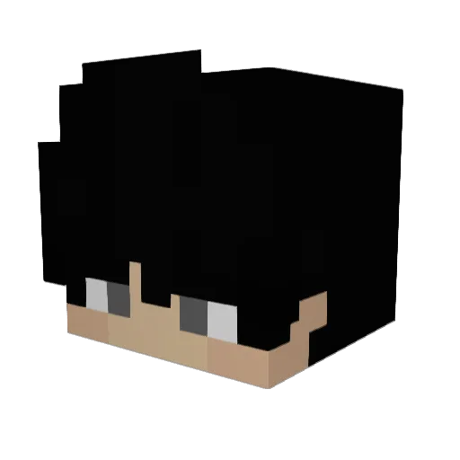 ItzVV Minecraft avatar head, 3D render