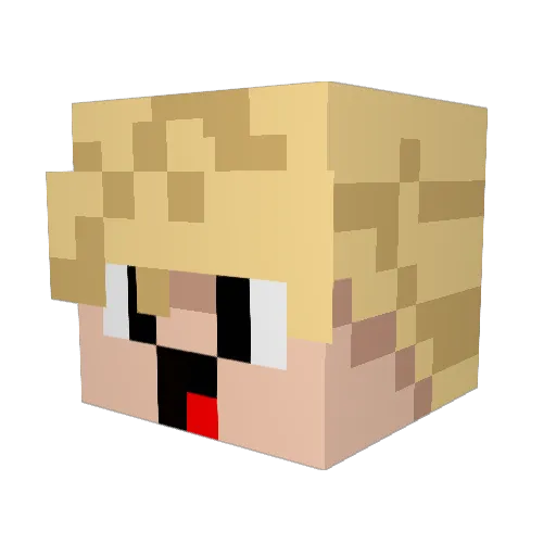 ItzValentijn Minecraft avatar head, 3D render