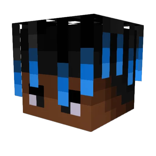 ItzVincy Minecraft avatar head, 3D render