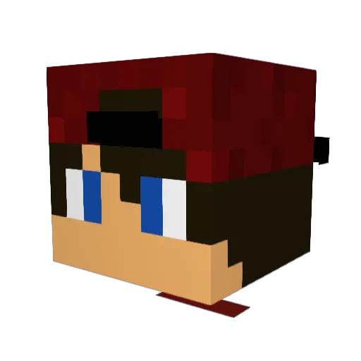 ItzVyber Minecraft avatar head, 3D render