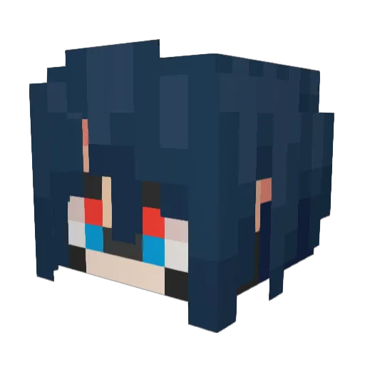 ItzWeiss Minecraft avatar head, 3D render