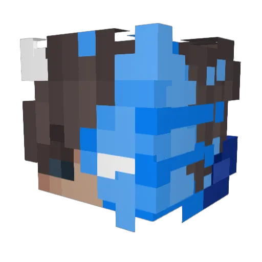 ItzWysper Minecraft avatar head, 3D render
