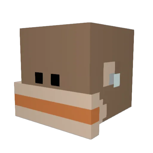 ItzZ4kes Minecraft avatar head, 3D render