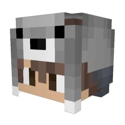 ItzZLutzZ Minecraft avatar head, 3D render