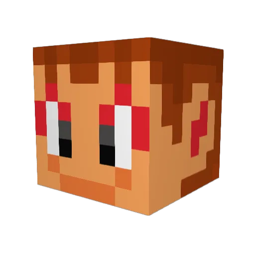 ItzZach66 Minecraft avatar head, 3D render