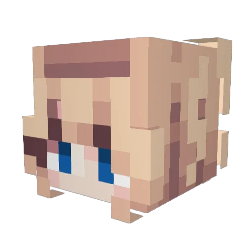Itz_Arii Minecraft avatar head, 3D render