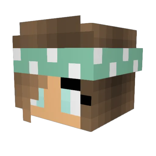 Itz_Bubblez Minecraft avatar head, 3D render