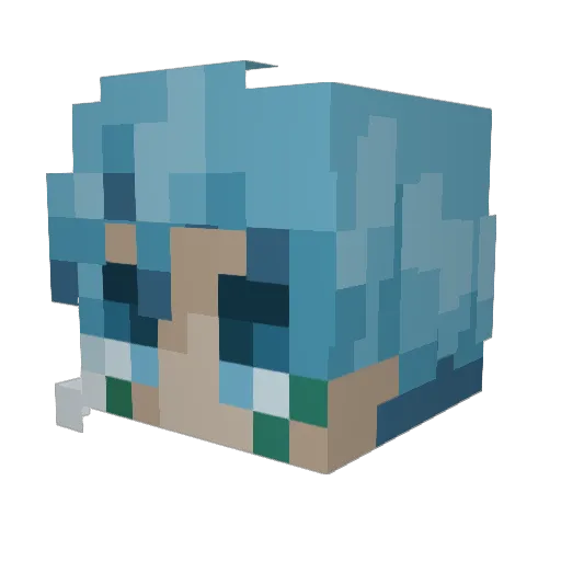 Itz_For_Gamer Minecraft avatar head, 3D render
