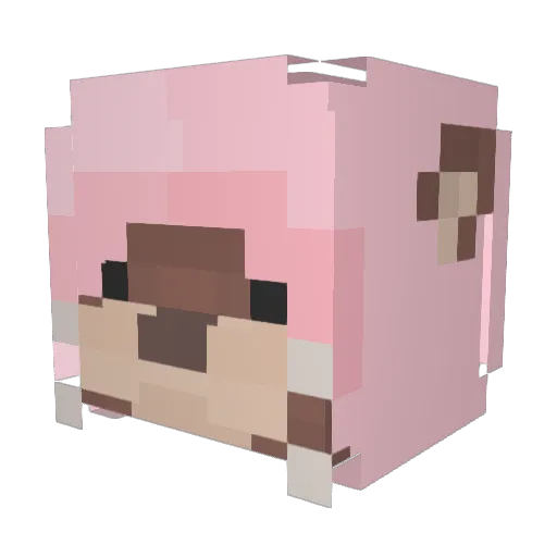 Itz_Haninka_ Minecraft avatar head, 3D render