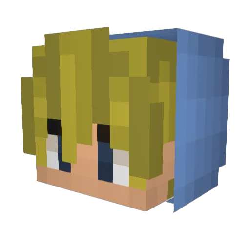 Itz_Kinq_Suni Minecraft avatar head, 3D render