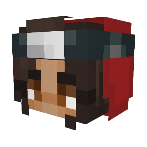 Itz_Lamika Minecraft avatar head, 3D render