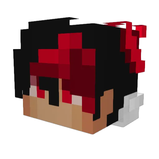Itz_NightmareYt Minecraft avatar head, 3D render
