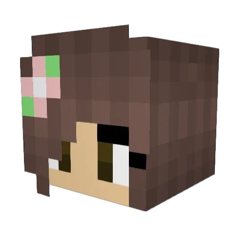 Itz_Niru Minecraft avatar head, 3D render