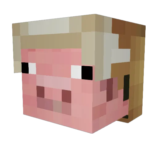 Itz_Panda_Hd Minecraft avatar head, 3D render