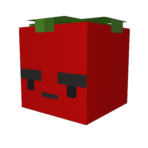 Itz_Paprika03_ Minecraft avatar head, 3D render