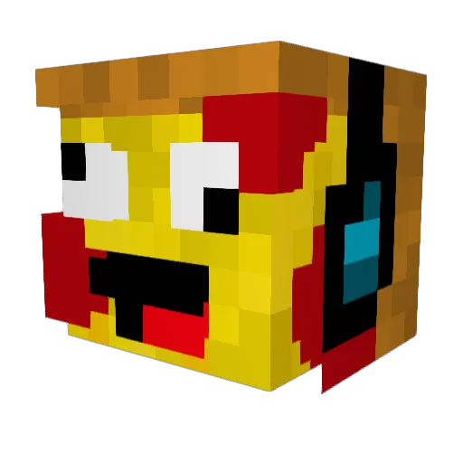 Itz_Pizza Minecraft avatar head, 3D render
