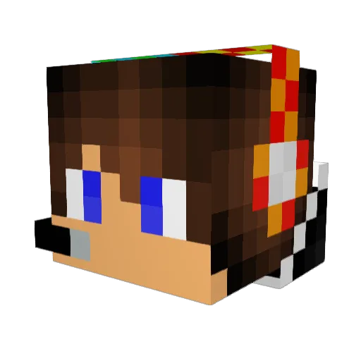 Itz_Sheilzy Minecraft avatar head, 3D render