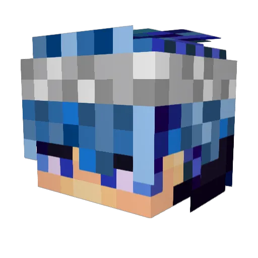 Itz_Trident_ Minecraft avatar head, 3D render