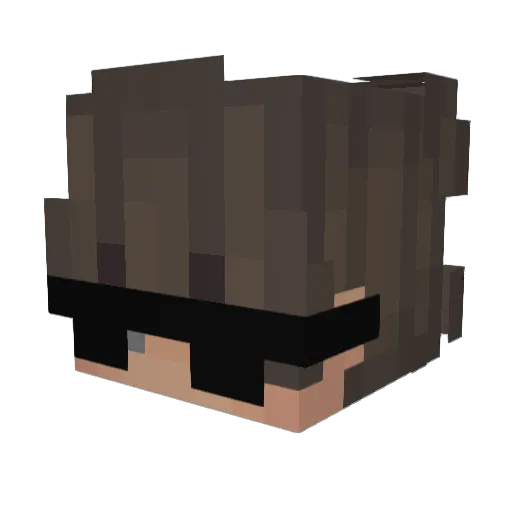 Itz_Voxel Minecraft avatar head, 3D render