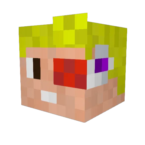 Itz_from_hell Minecraft avatar head, 3D render
