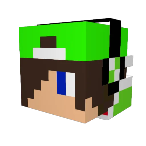 Itz_gloZ Minecraft avatar head, 3D render