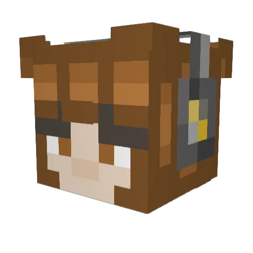 ItzaCharlee Minecraft avatar head, 3D render