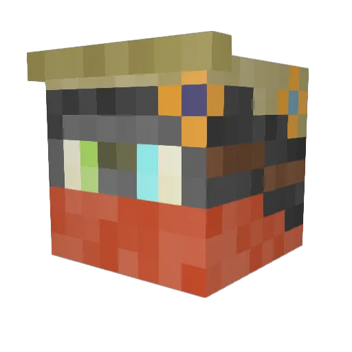 ItzaLeaf Minecraft avatar head, 3D render