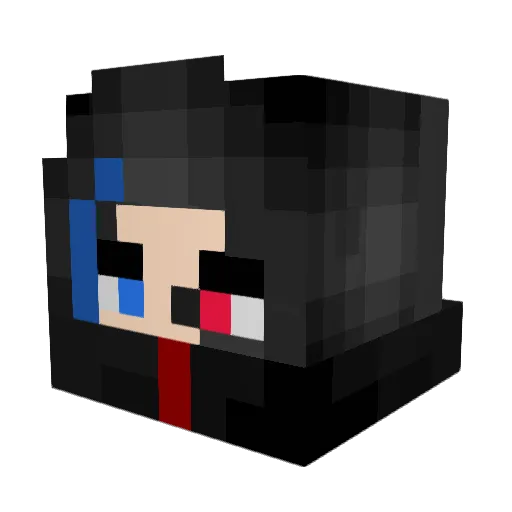 Itzao Minecraft avatar head, 3D render