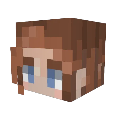 Itzbexybex Minecraft avatar head, 3D render