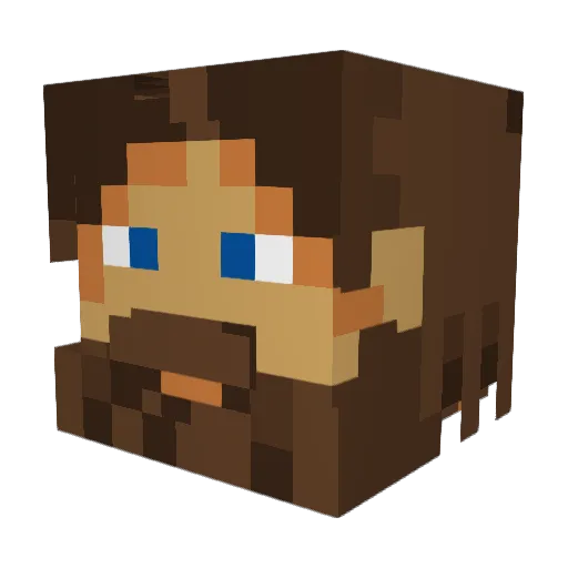 Itzcaden Minecraft avatar head, 3D render