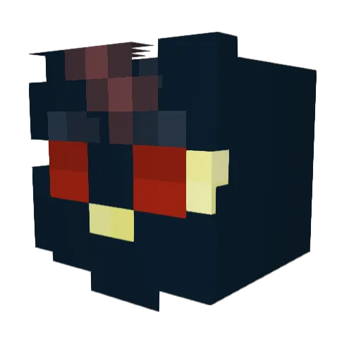 Itzcyxapik Minecraft avatar head, 3D render