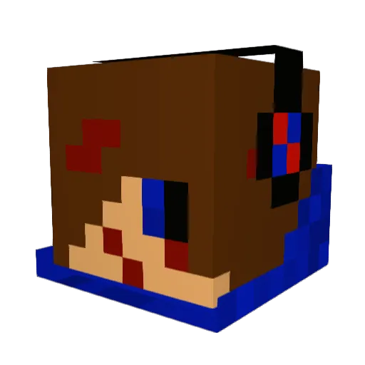 Itzdavidz Minecraft avatar head, 3D render