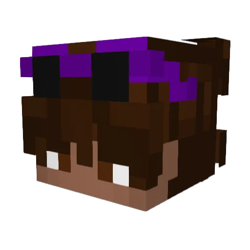 Itzflopz Minecraft avatar head, 3D render