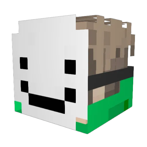Itzfwz Minecraft avatar head, 3D render