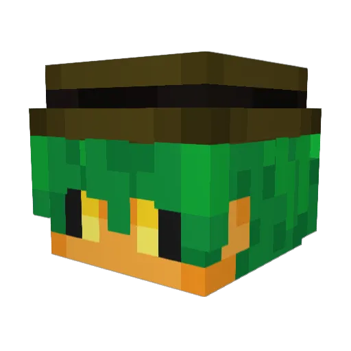 Itzgre3n Minecraft avatar head, 3D render