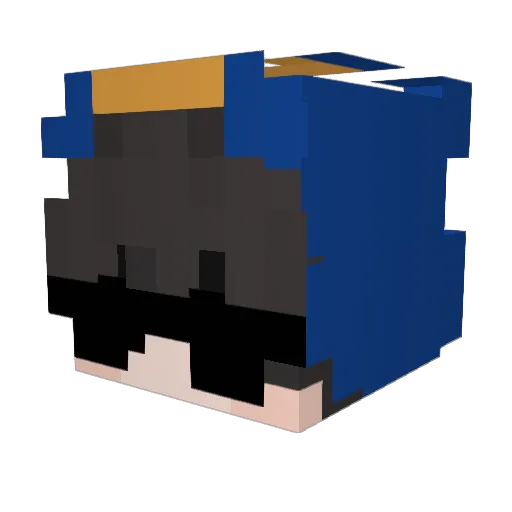 Itzkabe Minecraft avatar head, 3D render