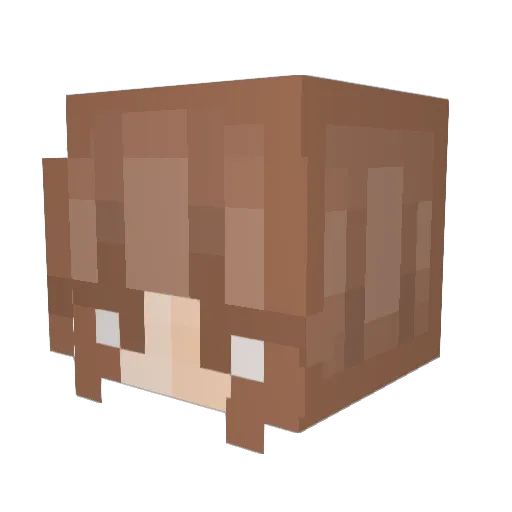 Itzlaliaa Minecraft avatar head, 3D render