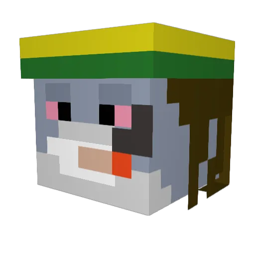 Itzmonkeyboi Minecraft avatar head, 3D render