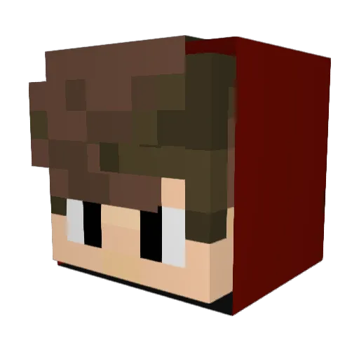 Itznowhere Minecraft avatar head, 3D render