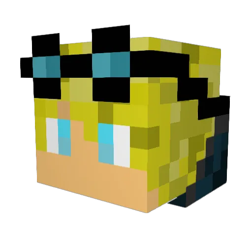 ItzxOdd Minecraft avatar head, 3D render