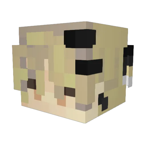 Itzxr Minecraft avatar head, 3D render