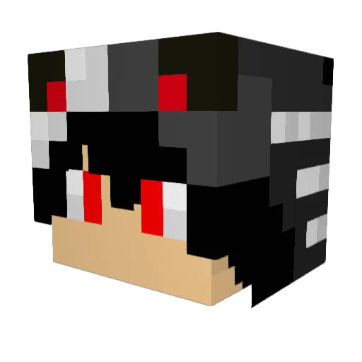 Itzyantijger Minecraft avatar head, 3D render
