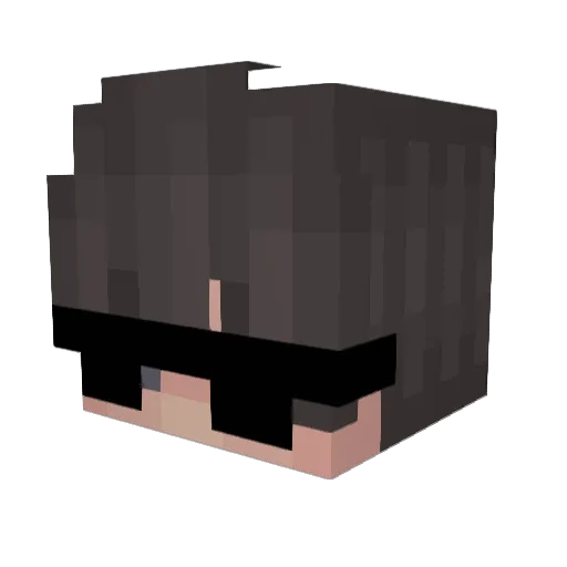 ItzzBluee Minecraft avatar head, 3D render