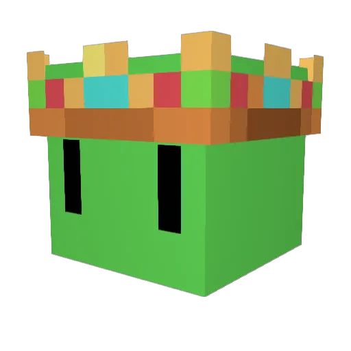 ItzzEmerald Minecraft avatar head, 3D render