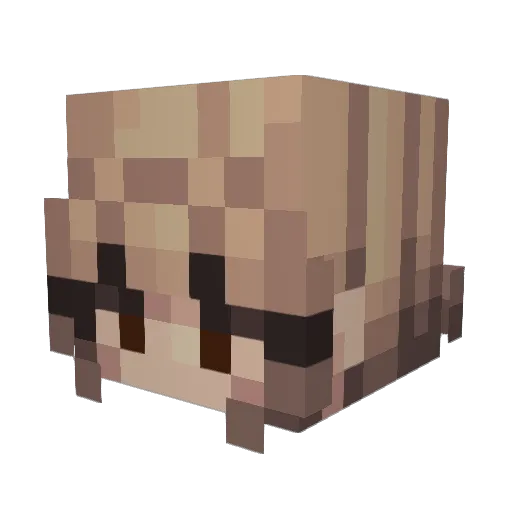 ItzzNikkii Minecraft avatar head, 3D render