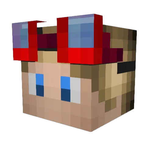Itzz_Fabii_ Minecraft avatar head, 3D render